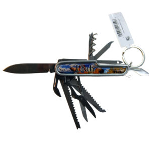Utah 7-Part Epoxy SS Knife Keychain
