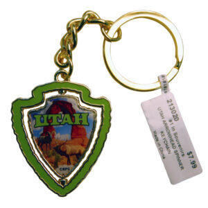 Utah Arrowhead Spinner Keychain