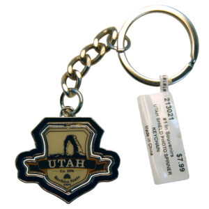 Utah Shield Photo Spinner Keychain