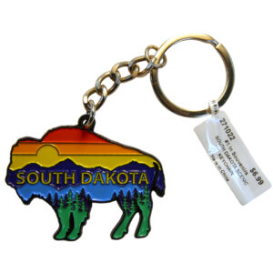 South Dakota Buffalo Scenic Keychain