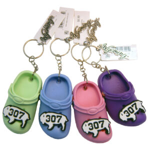 Wyoming Croc Keychain