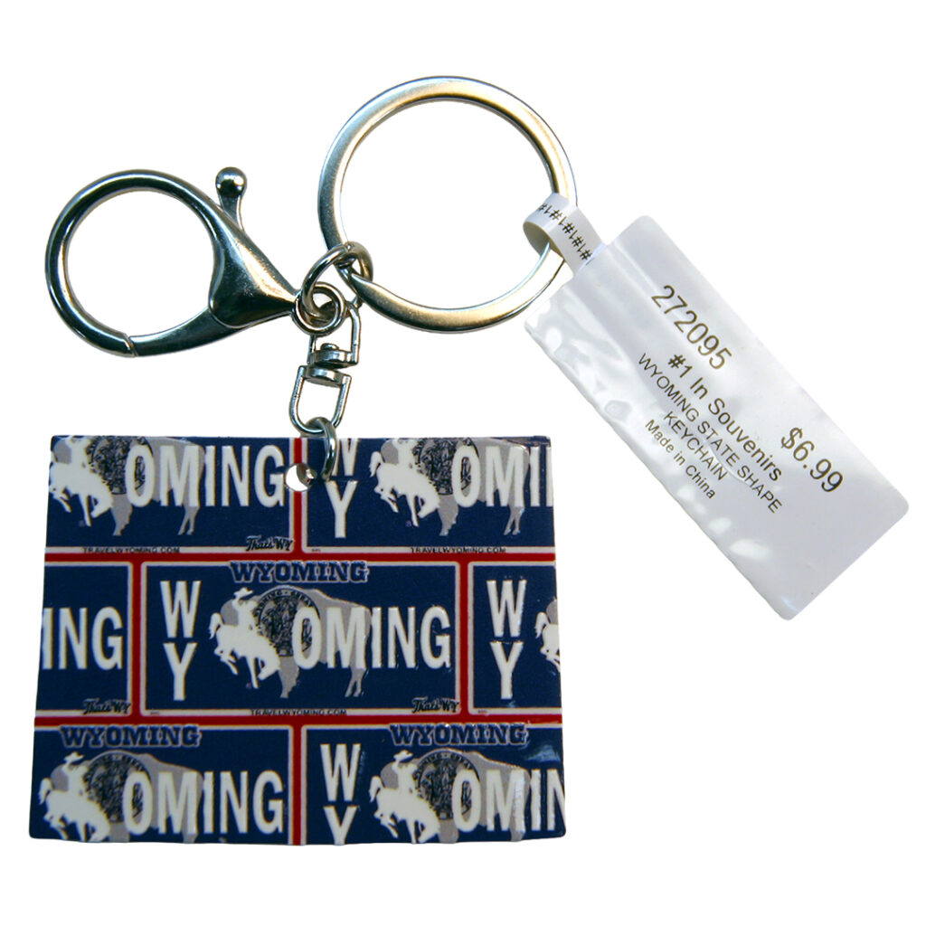 Wyoming State Shape Keychain
