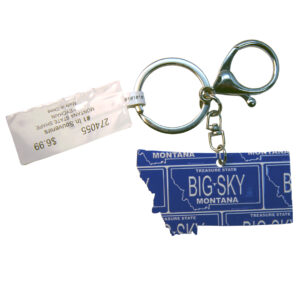Montana State Shape Keychain