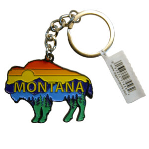 Montana Buffalo Scenic Keychain