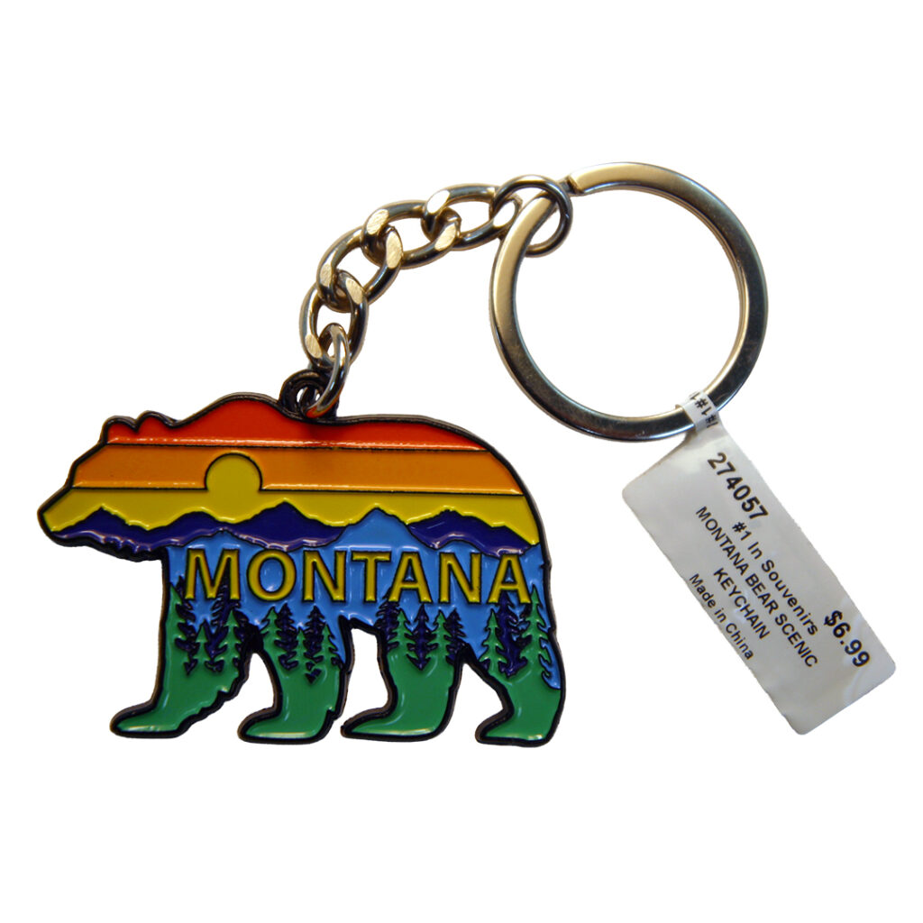 Montana Bear Scenic Keychain
