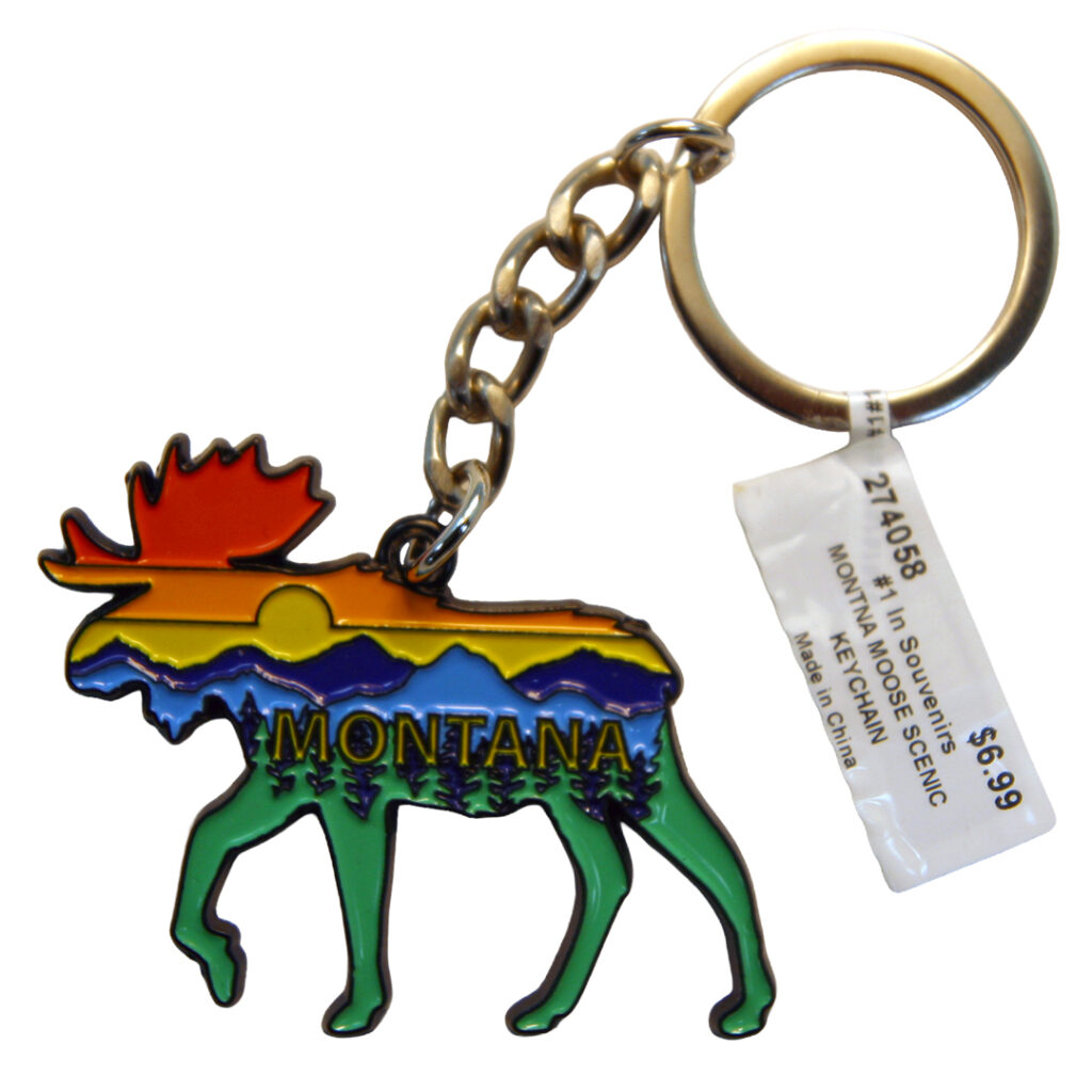 Montana Moose Scenic Keychain