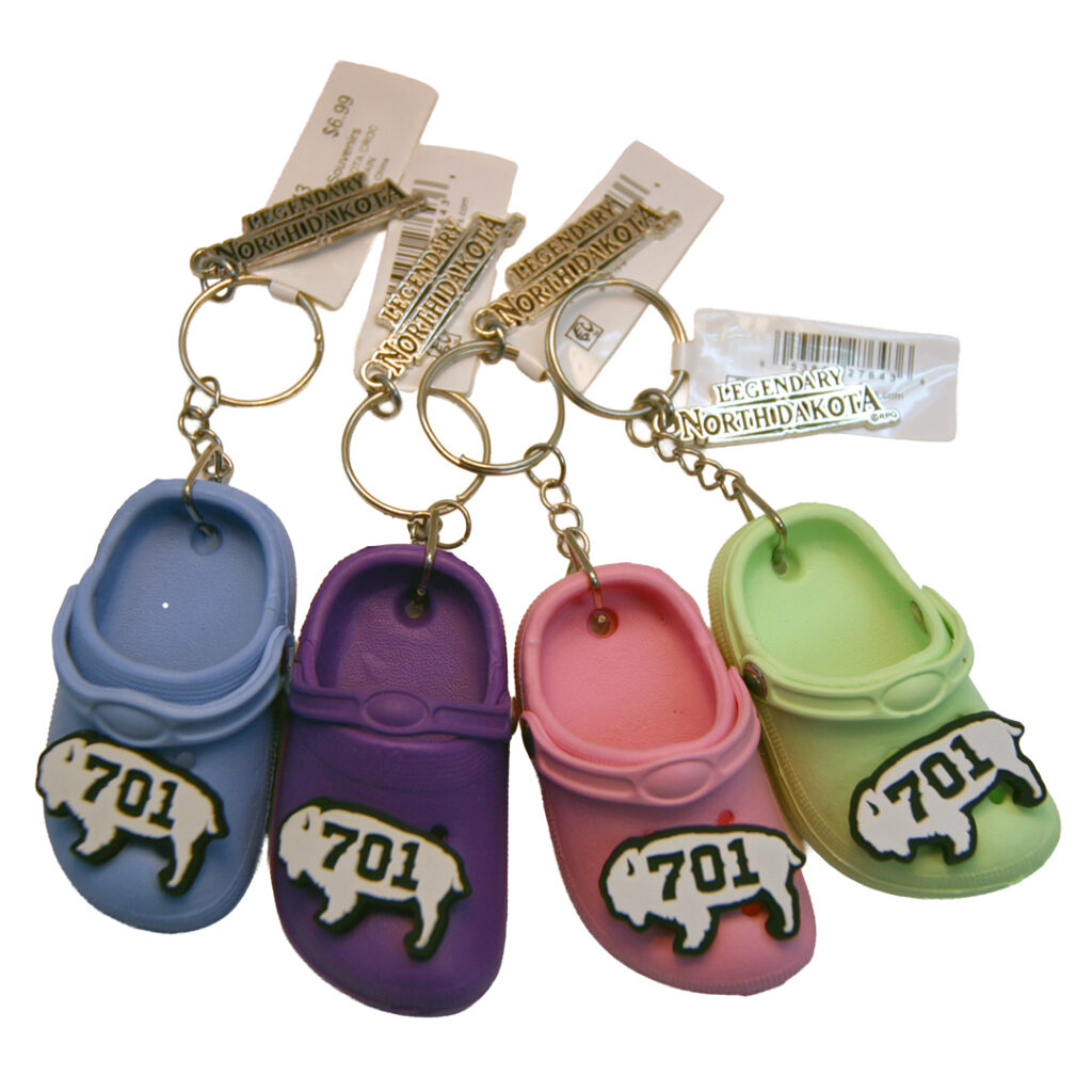 North Dakota Croc Keychain