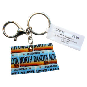 North Dakota State Shape Keychain