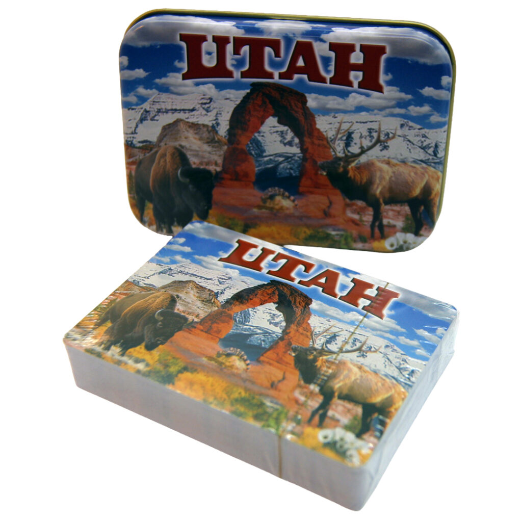 Utah Metal Box Playing Cards
