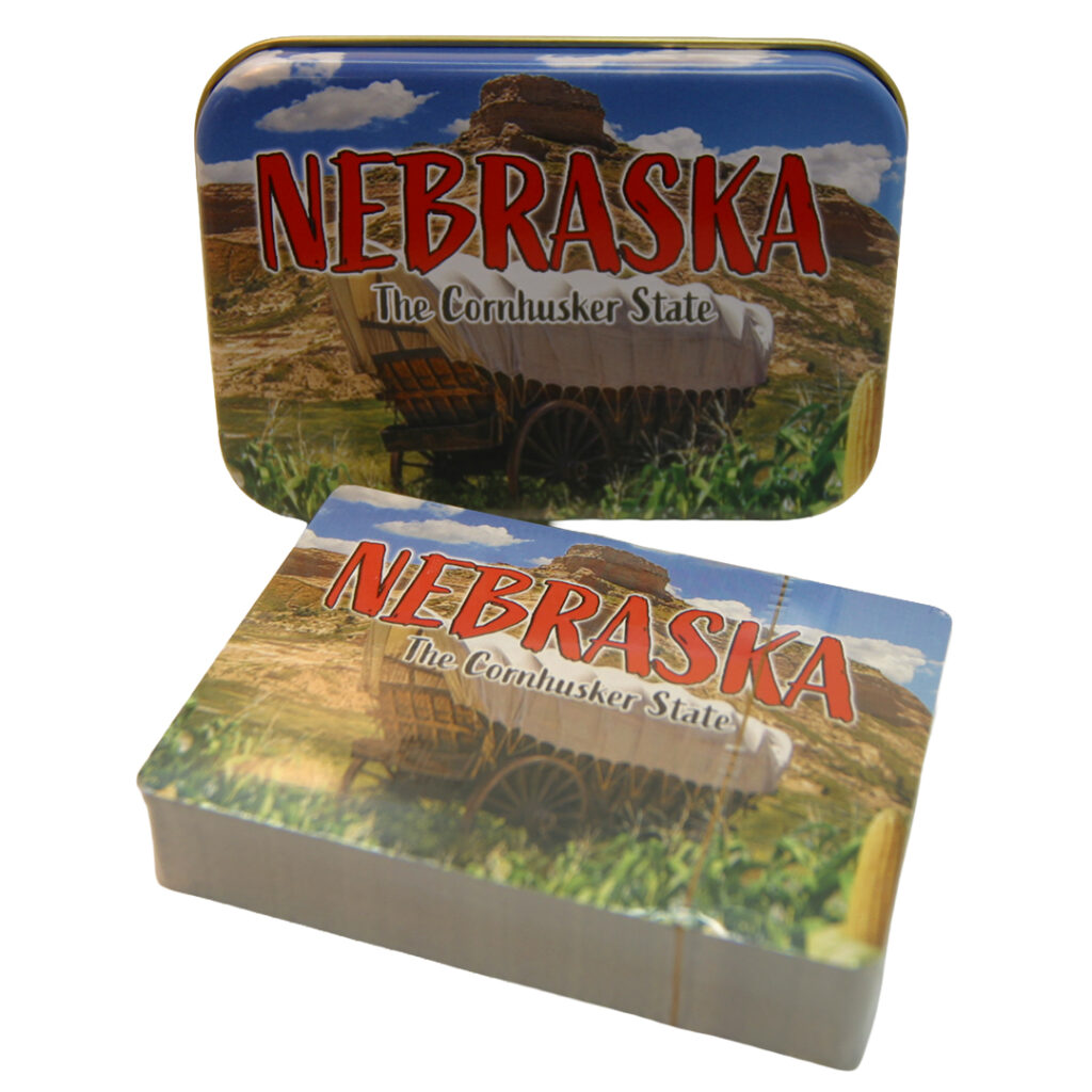 Nebraska Metal Box Playing Cards